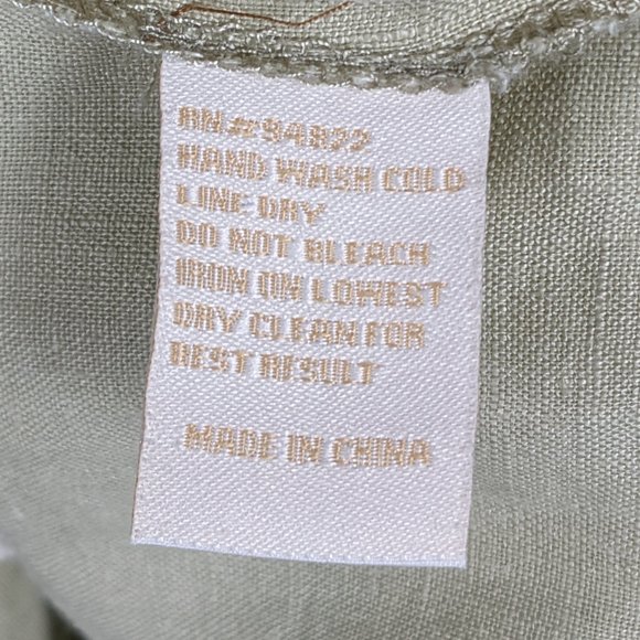 BAHIO* Men's Short Sleeve Button Down Straight Hem 100% Linen Shirt~ Size 2X - Picture 5 of 15